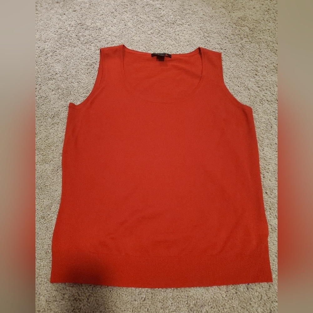 St. John Wool Blend Women's Red Tank Top Size Small